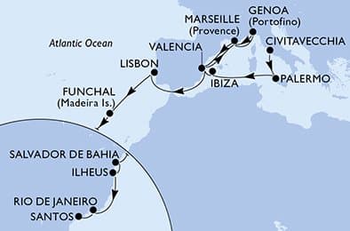 Cruise Itinerary Map