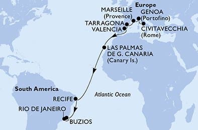 Cruise Itinerary Map