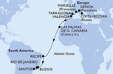 Cruise Itinerary Map
