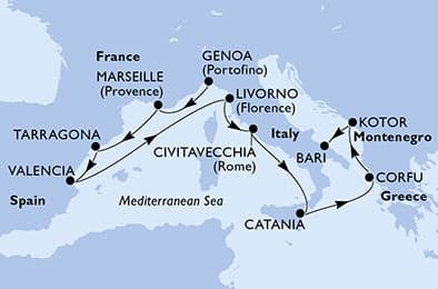 Cruise Itinerary Map