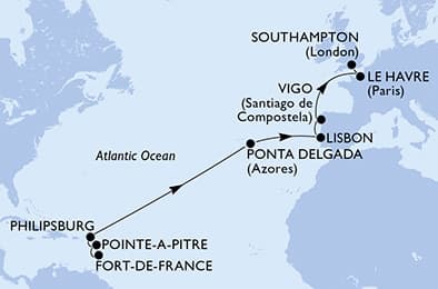 Cruise Itinerary Map
