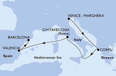 Cruise Itinerary Map