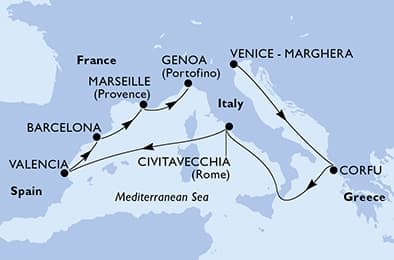 Cruise Itinerary Map