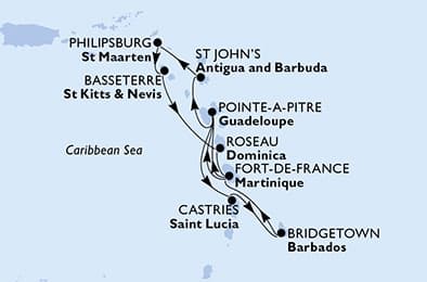 Cruise Itinerary Map