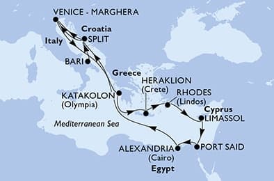 Cruise Itinerary Map