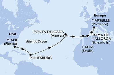 Cruise Itinerary Map