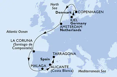 Cruise Itinerary Map