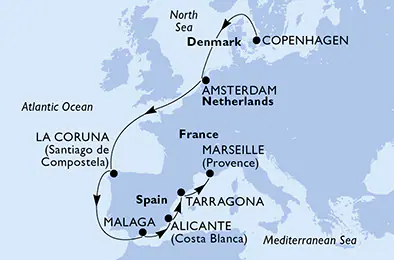 Cruise Itinerary Map