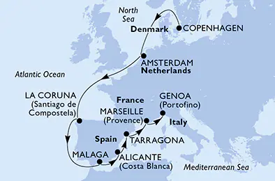 Cruise Itinerary Map