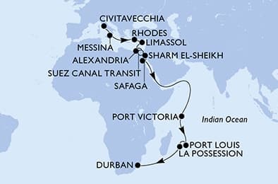 Cruise Itinerary Map