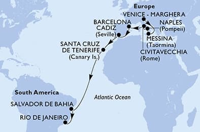 Cruise Itinerary Map