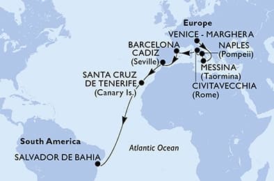 Cruise Itinerary Map