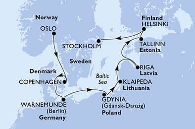 Cruise Itinerary Map