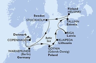 Cruise Itinerary Map