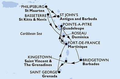 Cruise Itinerary Map