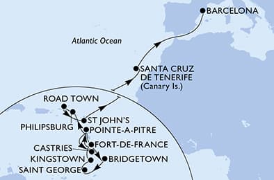 Cruise Itinerary Map