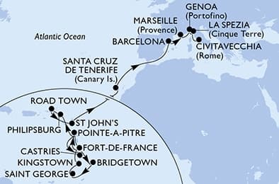 Cruise Itinerary Map