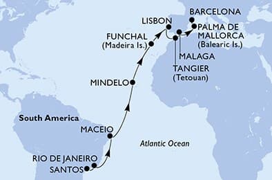 Cruise Itinerary Map