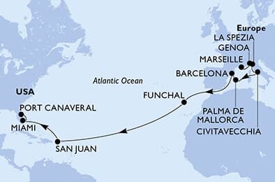 Cruise Itinerary Map