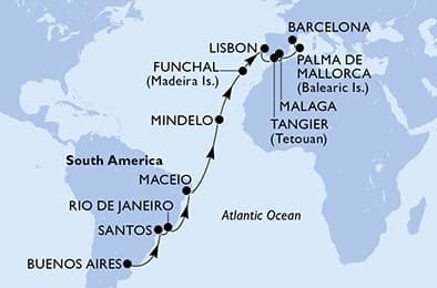Cruise Itinerary Map