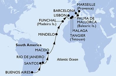 Cruise Itinerary Map