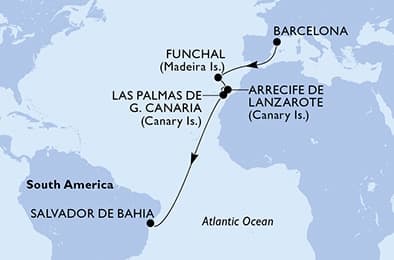 Cruise Itinerary Map
