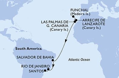 Cruise Itinerary Map