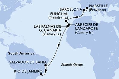 Cruise Itinerary Map