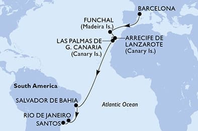 Cruise Itinerary Map