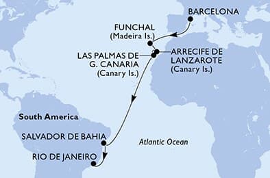 Cruise Itinerary Map
