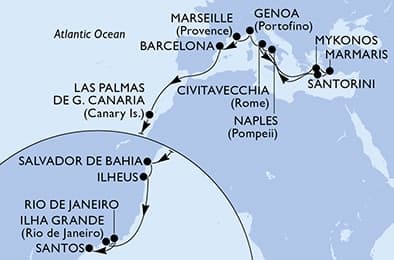 Cruise Itinerary Map