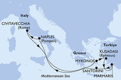 Cruise Itinerary Map