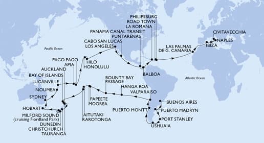 Cruise Itinerary Map