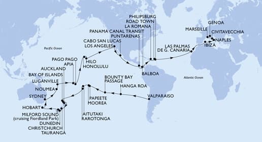 Cruise Itinerary Map