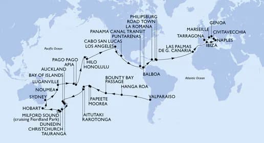 Cruise Itinerary Map