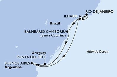 Cruise Itinerary Map