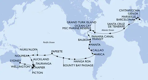 Cruise Itinerary Map