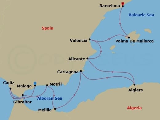 Cruise Itinerary Map