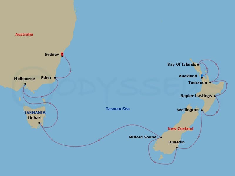 Cruise Itinerary Map