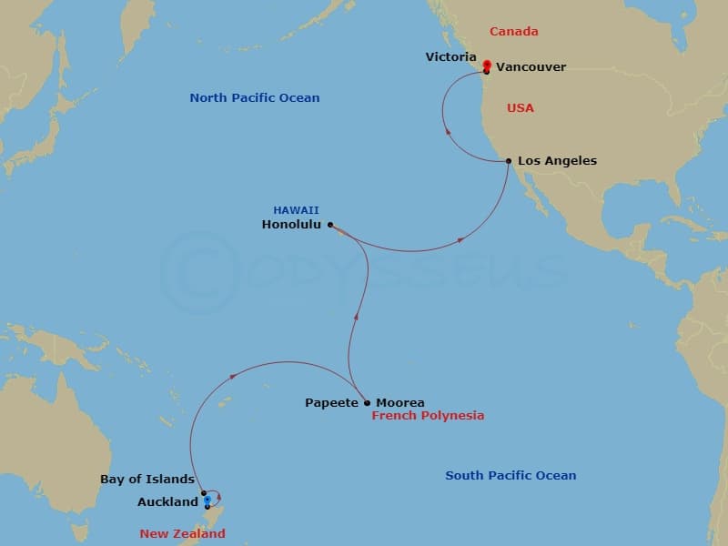 Cruise Itinerary Map