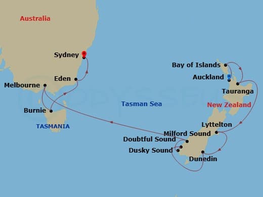 Cruise Itinerary Map