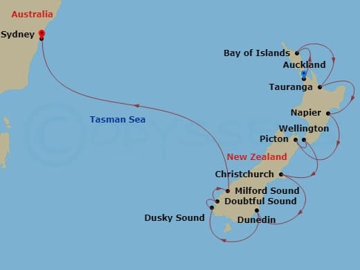 Cruise Itinerary Map