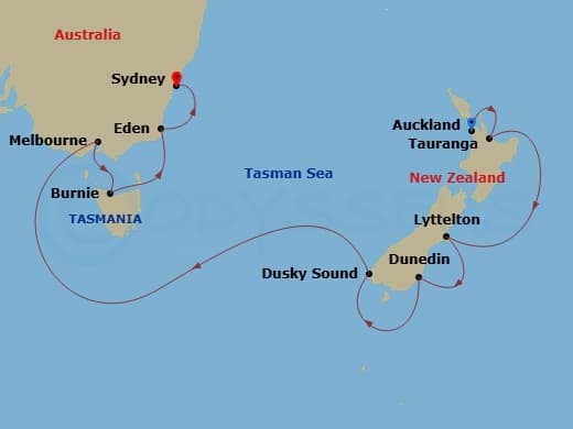 Cruise Itinerary Map