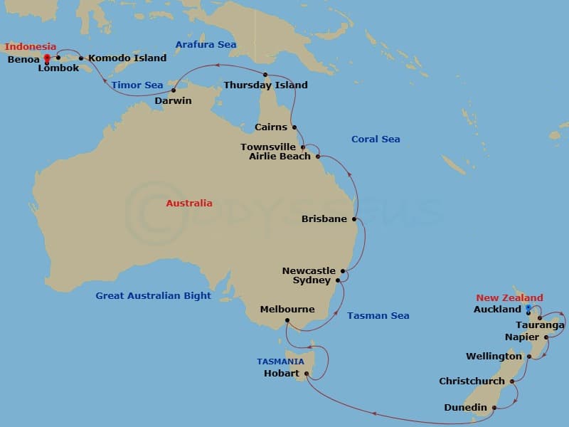 Cruise Itinerary Map