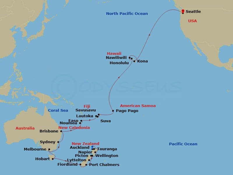 Cruise Itinerary Map