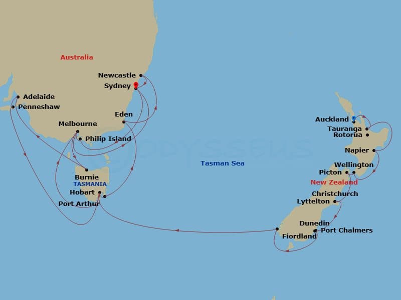 Cruise Itinerary Map
