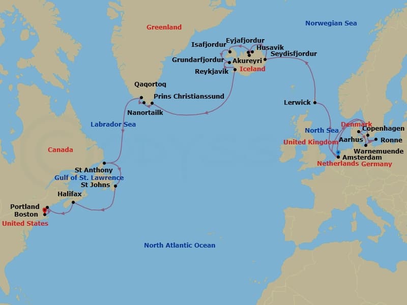Cruise Itinerary Map