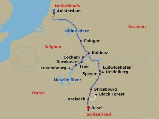 Cruise Itinerary Map