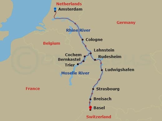 Cruise Itinerary Map