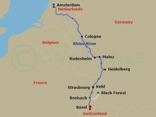 Cruise Itinerary Map
